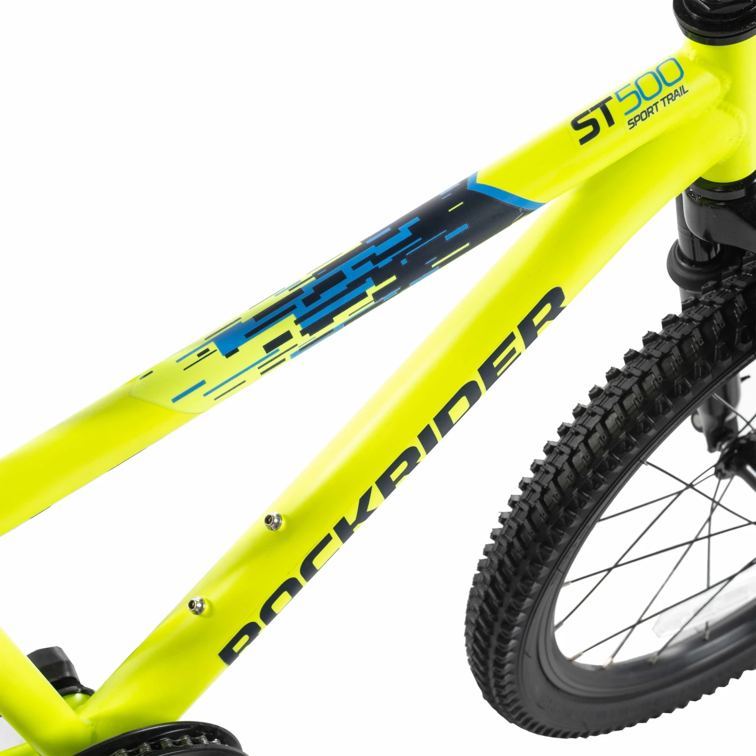 BTWIN 20" ST 500 Kid MTB Fluo lime yellow 16 BTWIN 20" ST 500 Kid MTB Fluo lime yellow - Image 16
