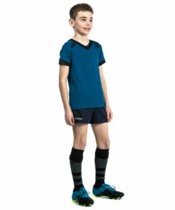 OFFLOAD Kids' Rugby Shirt R100 Petrol blue/Asphalt blue -Artengo Kids Online Store kba615068c27847a55ccc91636ae735e0
