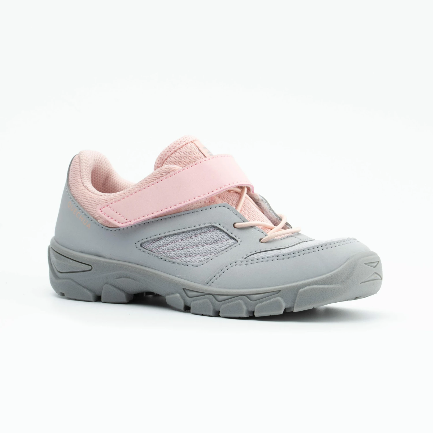 QUECHUA VELCRO MOUNTAIN HIKING SHOES Pale grey/Desert rose 1 QUECHUA VELCRO MOUNTAIN HIKING SHOES Pale grey/Desert rose