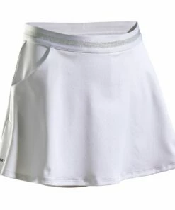 ARTENGO Girls' Tennis Skirt TSK500 Fluo peach