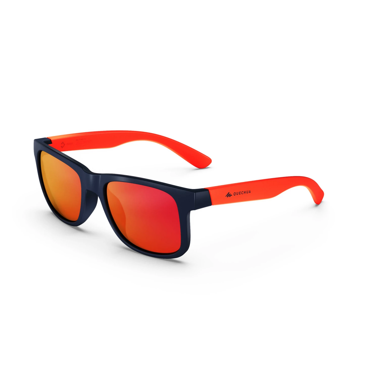 QUECHUA Kids Hiking Sunglasses Aged 10+ Blood orange/Navy blue 1 QUECHUA Kids Hiking Sunglasses Aged 10+ Blood orange/Navy blue