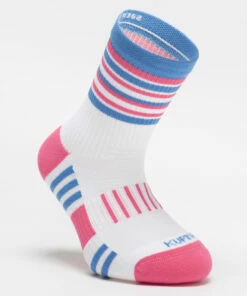 KALENJI Kids' Socks AT 500 Mid 2-Pack Galaxy blue/FLUO RED -Artengo Kids Online Store kc3c84da29da8cfb9c47acef8ea5ee2e0
