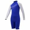 SPEEDO ESSENTIAL JUNIOR (AGED 8-14) LONG SLEEVE RASHGUARD WITH JAMMER SET BLUE
