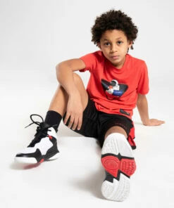 TARMAK Boys'/Girls' Intermediate Basketball Shoes SS500H Snow white/BLACK 14 TARMAK Boys'/Girls' Intermediate Basketball Shoes SS500H Snow white/BLACK -Artengo Kids Online Store kc715542c333a1ed65b0ed086d7405f42