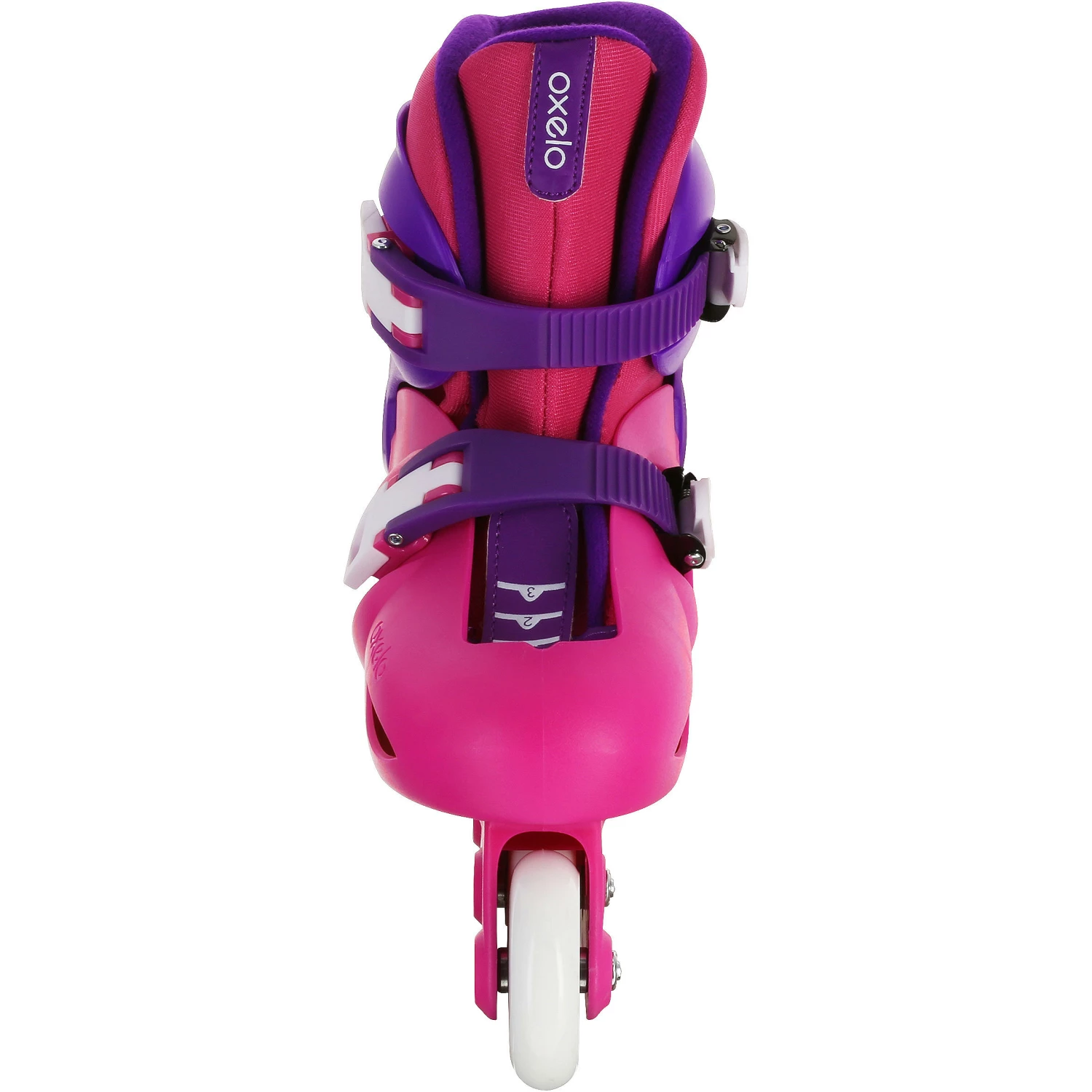 OXELO Play 3 Kids' Inline Skates (Adjustable to 3 sizes) Fluo pink/DARK PURPLE 2 OXELO Play 3 Kids' Inline Skates (Adjustable to 3 sizes) Fluo pink/DARK PURPLE - Image 2