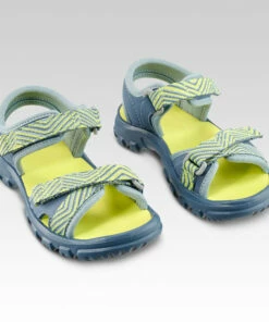 QUECHUA Hiking sandals MH100 KID blue and yellow Lime yellow/Blue grey 10 QUECHUA Hiking sandals MH100 KID blue and yellow Lime yellow/Blue grey -Artengo Kids Online Store kc8c87b6bf4b847e482dfc86733c07cff