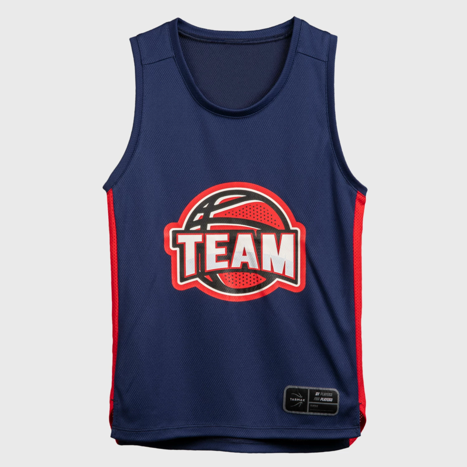 TARMAK Boys'/Girls' Sleeveless Basketball Jersey T500 RED 14 TARMAK Boys'/Girls' Sleeveless Basketball Jersey T500 RED - Image 14