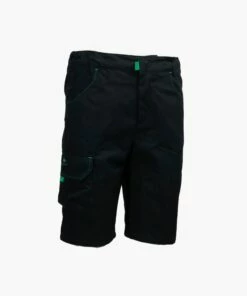 QUECHUA Boy's SHORTS MH500 KID Carbon grey/Malachite green