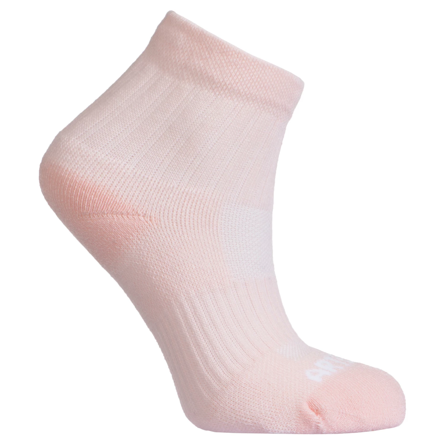 ARTENGO Kids' Tennis Socks RS 500 Mid Tri-Pack Fluo pale peach/Snow white 2 ARTENGO Kids' Tennis Socks RS 500 Mid Tri-Pack Fluo pale peach/Snow white - Image 2