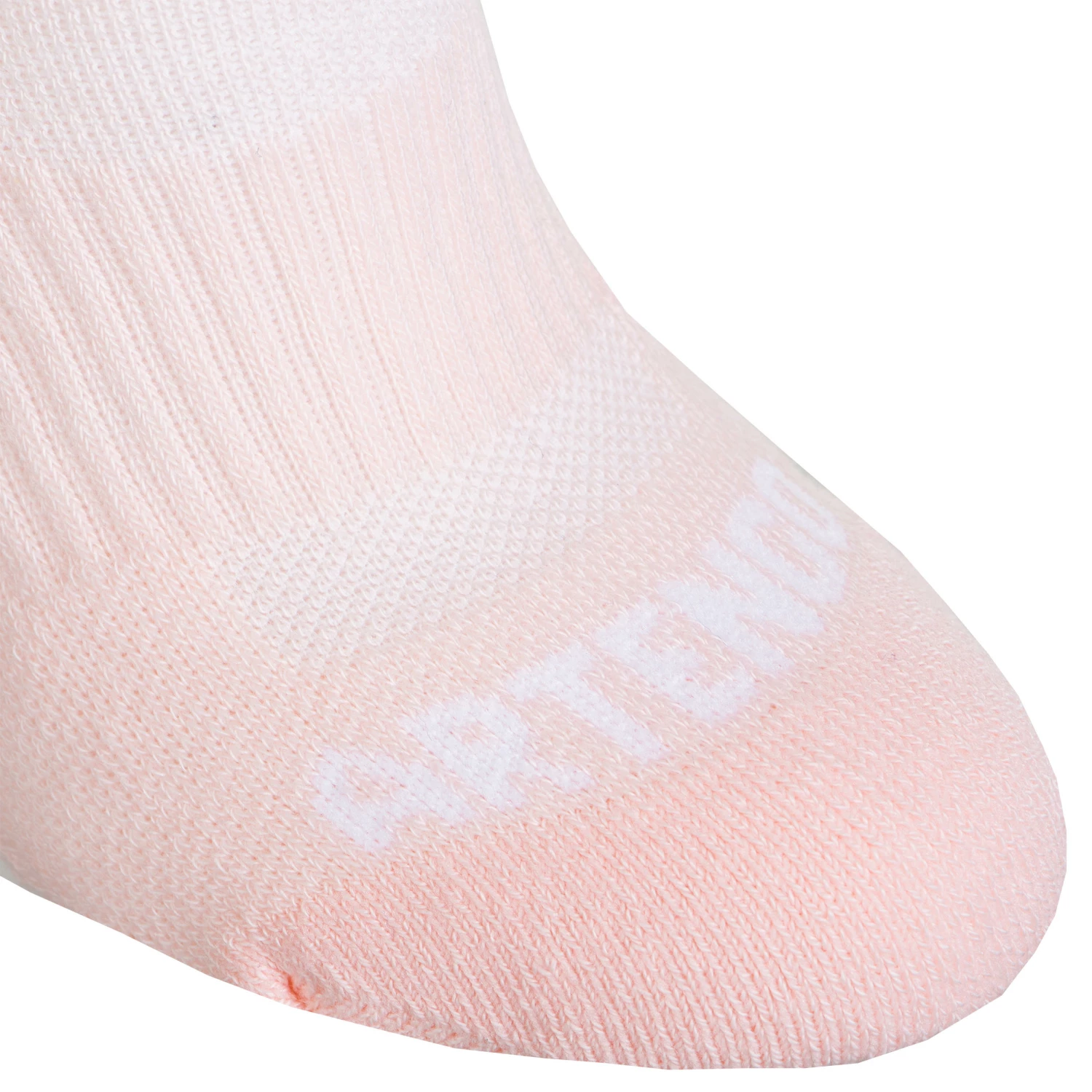 ARTENGO Kids' Tennis Socks RS 500 Mid Tri-Pack Fluo pale peach/Snow white 9 ARTENGO Kids' Tennis Socks RS 500 Mid Tri-Pack Fluo pale peach/Snow white - Image 9