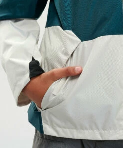 QUECHUA Kids Waterproof Hiking Jacket Dark petrol blue/Putty 18 QUECHUA Kids Waterproof Hiking Jacket Dark petrol blue/Putty -Artengo Kids Online Store kce6bbac1b1ac51ff1f951d0a1ef76f14