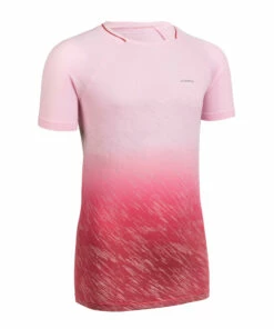 KALENJI KIPRUN Care girl's running and athletics T-shirt pink Light rose/Light rose -Artengo Kids Online Store kcef026fb85df12a604325afda69f2461