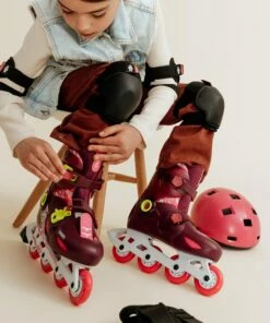 OXELO Play 5 Kids' Inline Skates (3 Adjustable Sizes) Magenta -Artengo Kids Online Store kd321a749fc375b02e1ae4fc921783d28 scaled