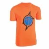 TARMAK Boys'/Girls' Intermediate Basketball T-Shirt TS500 Fluo blood orange