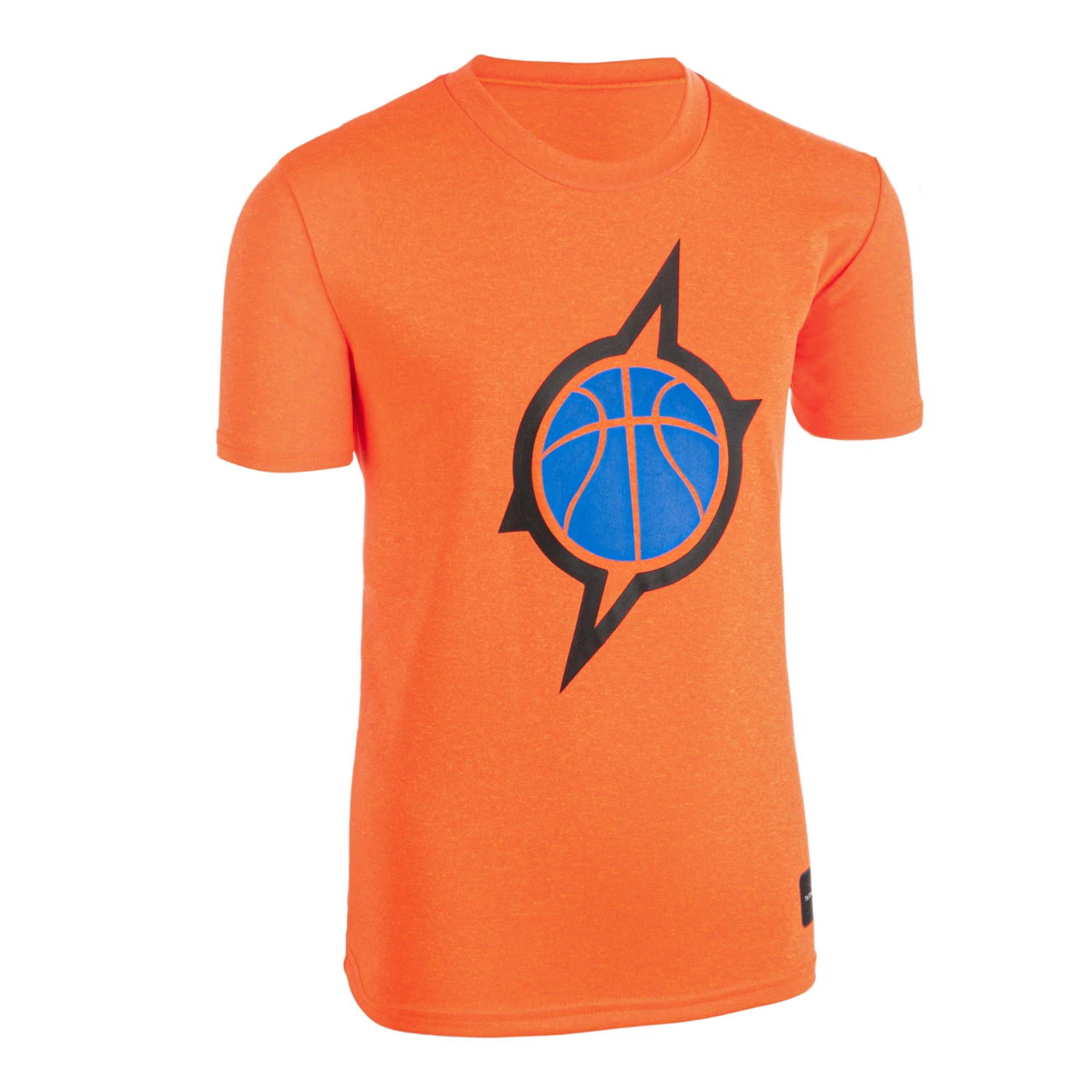 TARMAK Boys'/Girls' Intermediate Basketball T-Shirt TS500 Fluo blood orange 1 TARMAK Boys'/Girls' Intermediate Basketball T-Shirt TS500 Fluo blood orange