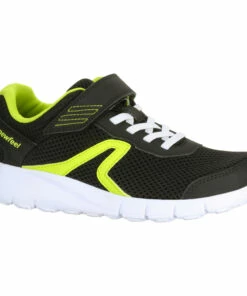 NEWFEEL Soft 140 Fresh kids' walking shoes black/yellow BLACK/Lime green/WHITE