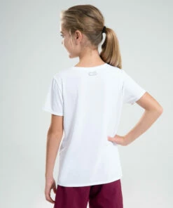 KALENJI AT 100 KIDS' ATHLETICS T-SHIRT Snow white -Artengo Kids Online Store kd513c23755507b66019e659759a84ef5