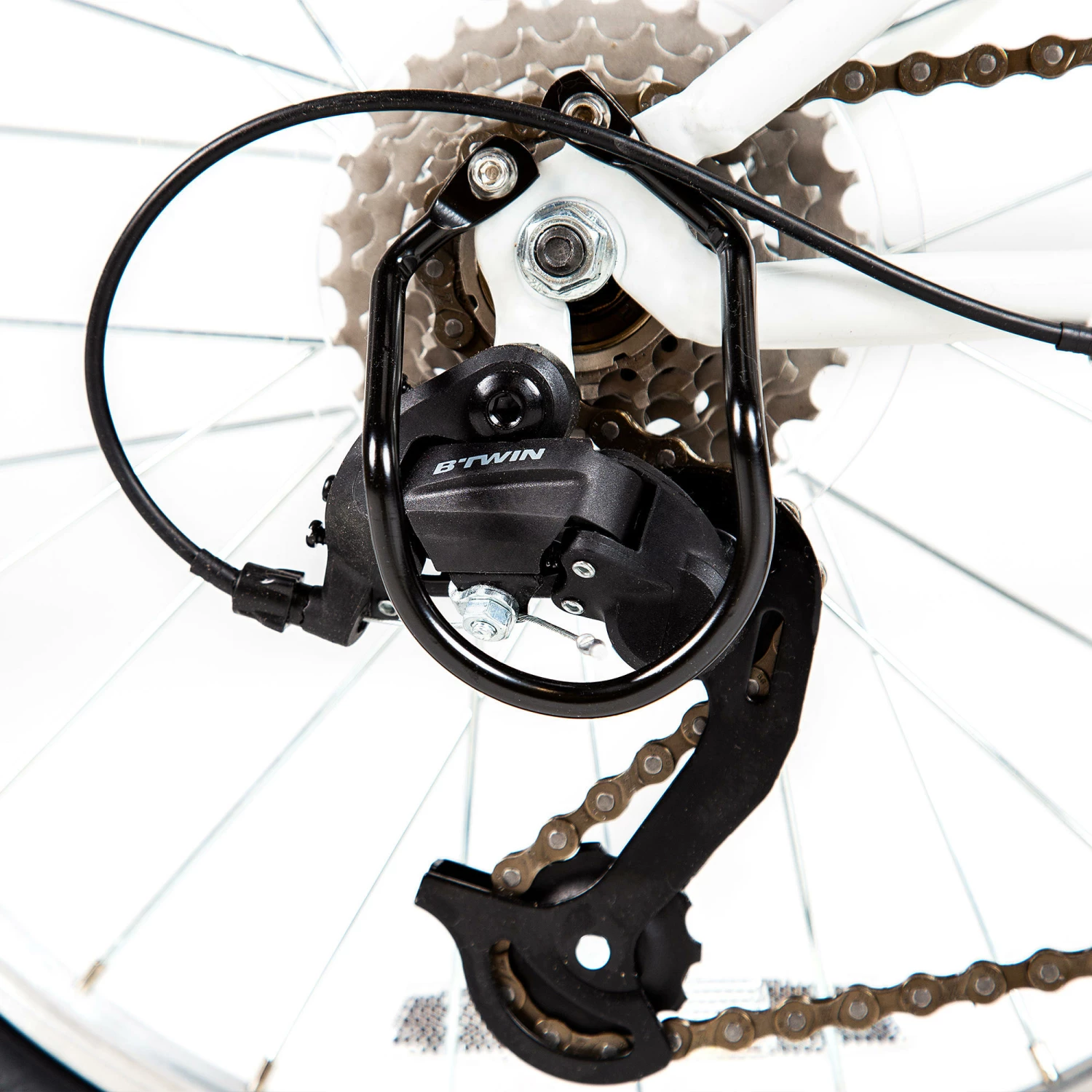 BTWIN 20" ST 120 Kid MTB with Kickstand Snow white/Navy blue 10 BTWIN 20" ST 120 Kid MTB with Kickstand Snow white/Navy blue - Image 10