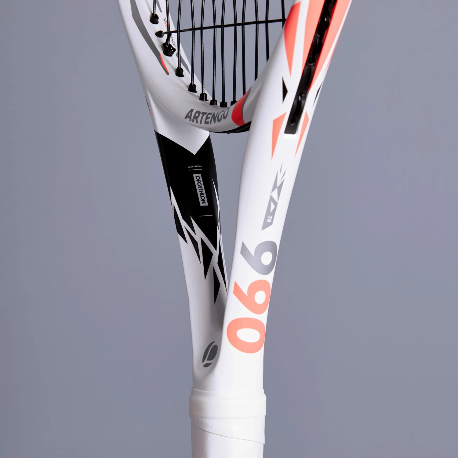 ARTENGO TR900 25 Girls' Tennis Racket WHITE/PINK 5 ARTENGO TR900 25 Girls' Tennis Racket WHITE/PINK - Image 5