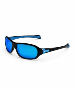 QUECHUA Kids Hiking Sunglasses BLACK/BLUE