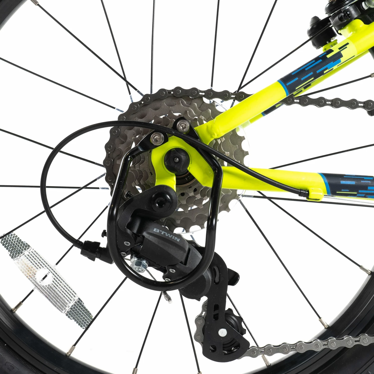 BTWIN 20" ST 500 Kid MTB Fluo lime yellow 15 BTWIN 20" ST 500 Kid MTB Fluo lime yellow - Image 15