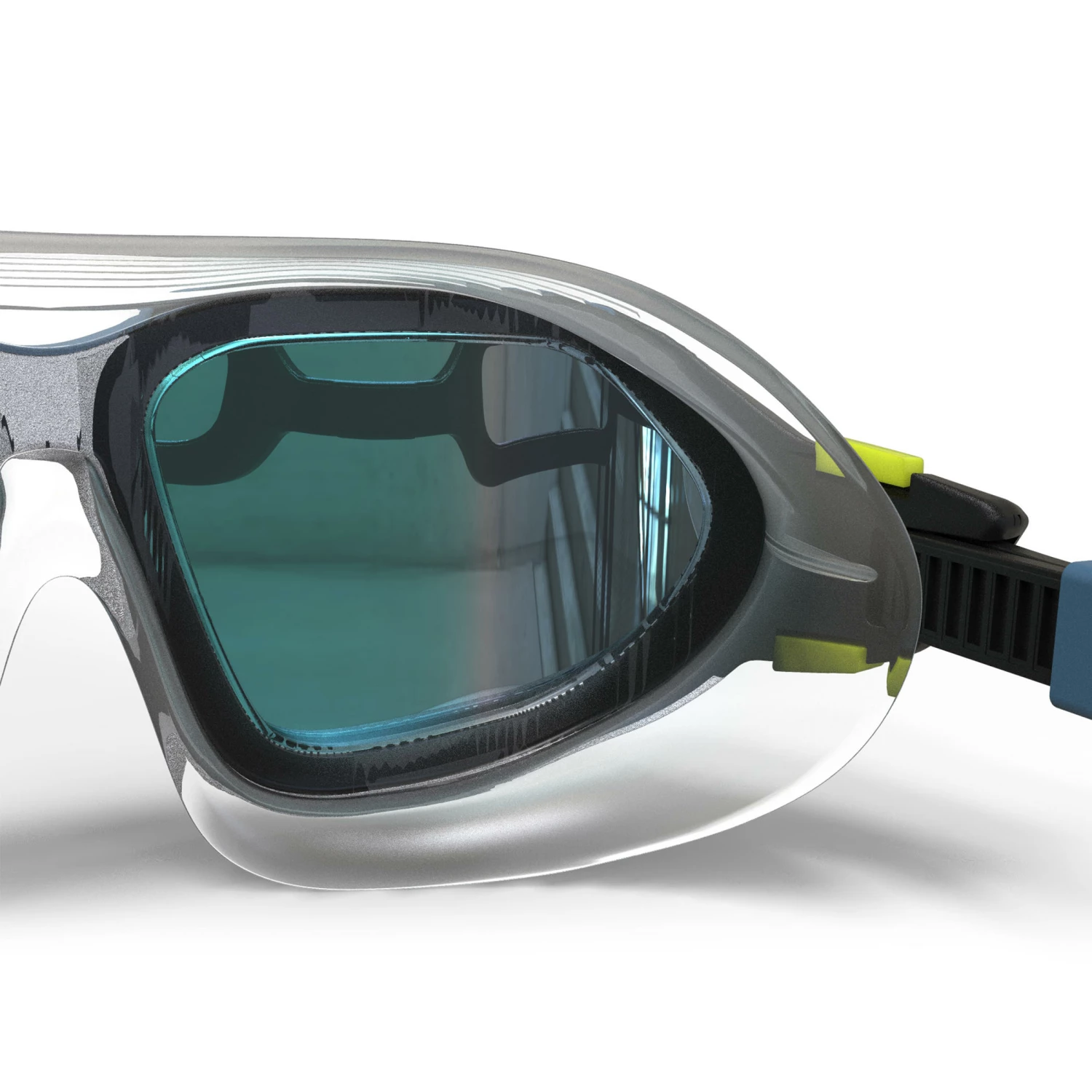 NABAIJI SWIMMING MASK 500 ACTIVE ASIA L BLACK WHITE MIRRORED LENSES BLACK/Deep blue 5 NABAIJI SWIMMING MASK 500 ACTIVE ASIA L BLACK WHITE MIRRORED LENSES BLACK/Deep blue - Image 5