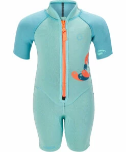 SUBEA SNORKELING SHORTY 1.5MM CHILDREN'S 100 KID BLUE TURQUOISE Turquoise green/Turquoise blue/Fluo coral orange -Artengo Kids Online Store kdf5b08b7ca6a798ae561998afc3c0ec8