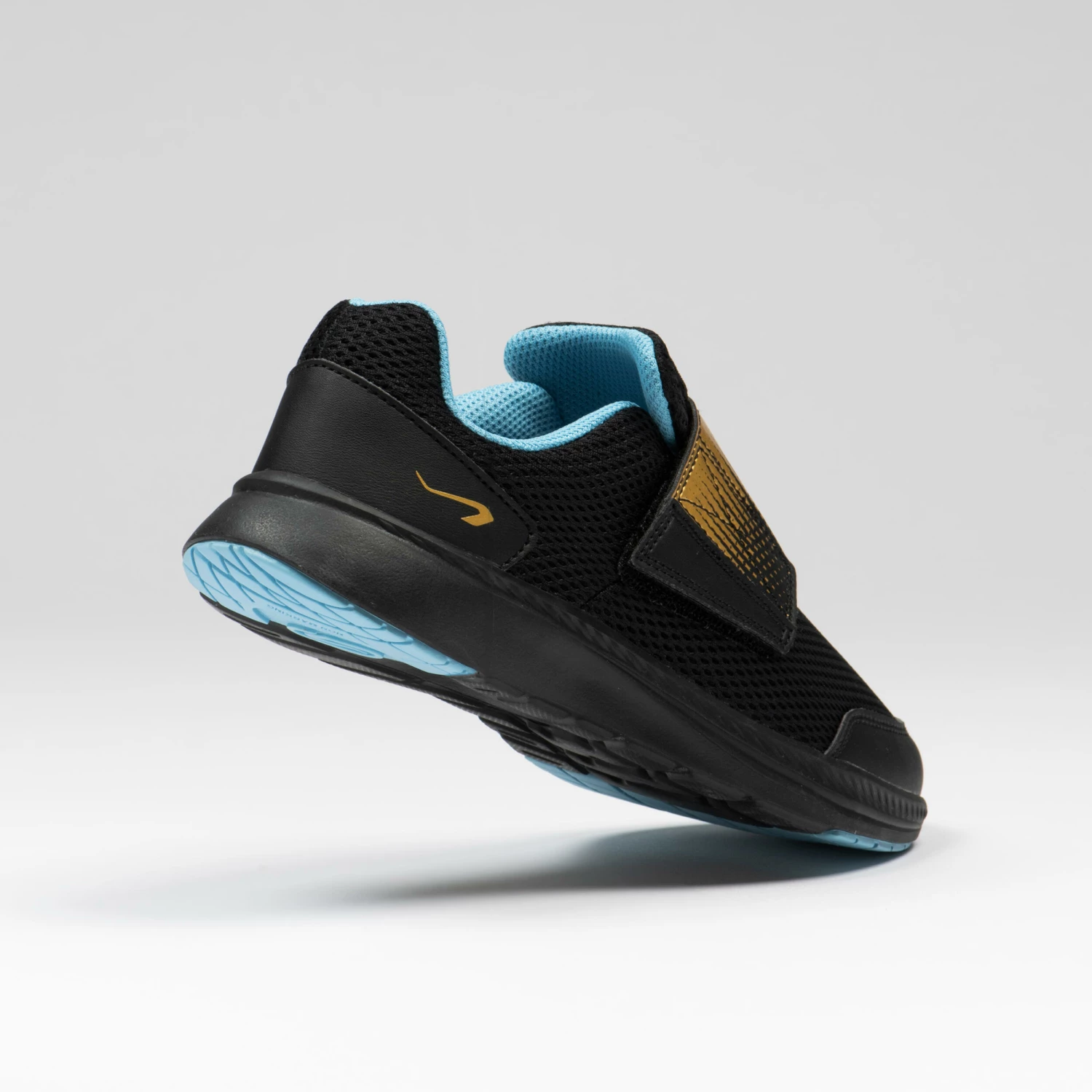 KALENJI KIDS' ATHLETICS SHOES BLACK/GOLD 6 KALENJI KIDS' ATHLETICS SHOES BLACK/GOLD - Image 6