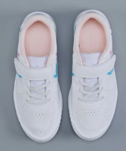 ARTENGO Kids' Tennis Shoes TS130 Snow white/Fluo pale peach 11 ARTENGO Kids' Tennis Shoes TS130 Snow white/Fluo pale peach -Artengo Kids Online Store ke9ef3157952c70b4a116b6e918082a9f