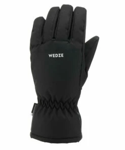 WEDZE CHILDREN'S SKI GLOVES 100 BLACK