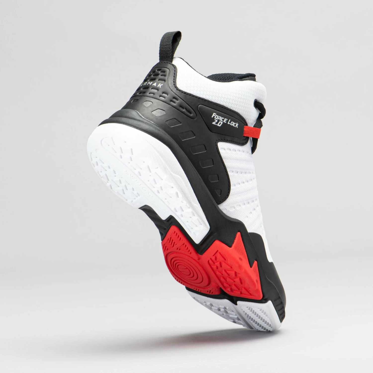 TARMAK Boys'/Girls' Intermediate Basketball Shoes SS500H Snow white/BLACK 3 TARMAK Boys'/Girls' Intermediate Basketball Shoes SS500H Snow white/BLACK - Image 3