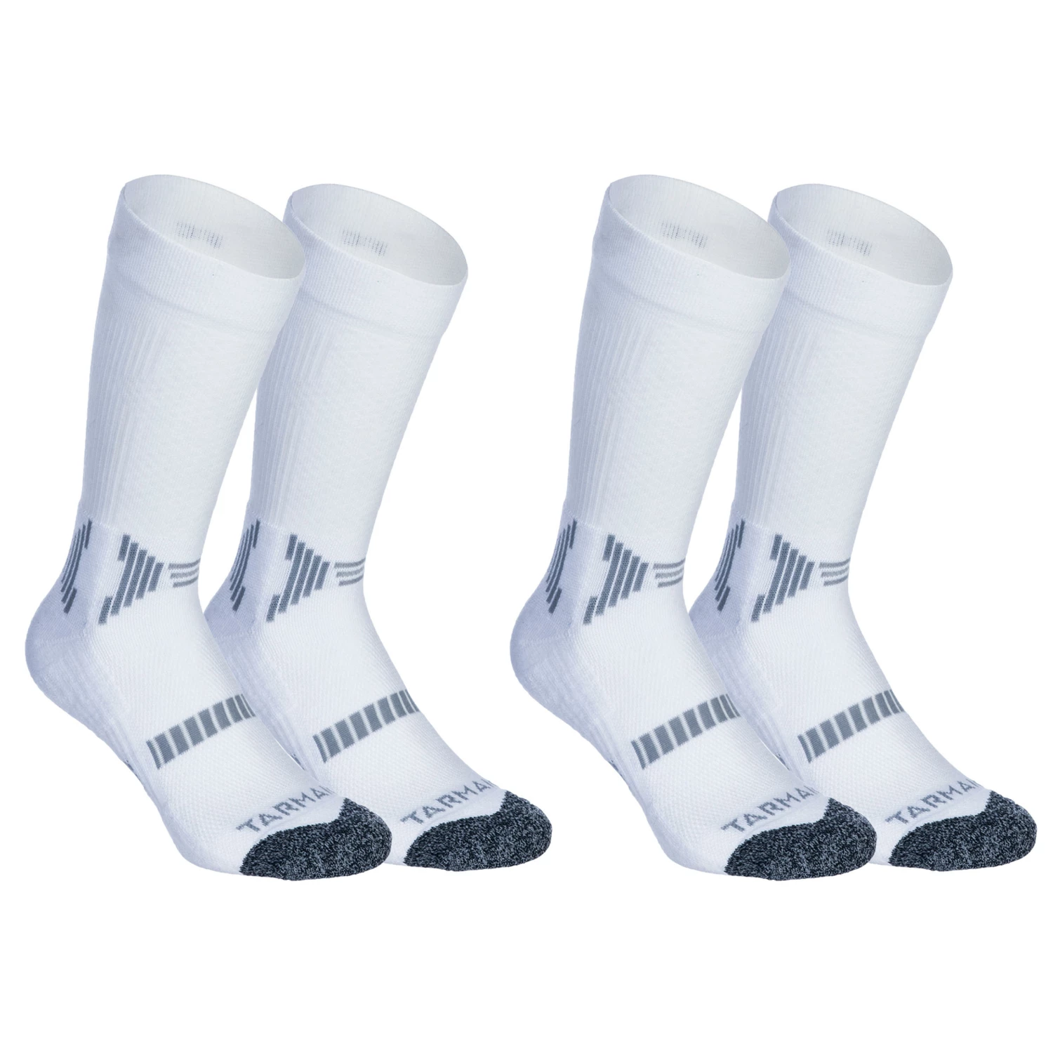 TARMAK Kids' Mid Basketball Socks For Intermediate Players Twin-Pack BLACK/Dark grey 1 TARMAK Kids' Mid Basketball Socks For Intermediate Players Twin-Pack BLACK/Dark grey
