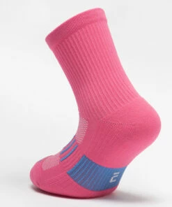 KALENJI Kids' Socks AT 500 Mid 2-Pack Galaxy blue/FLUO RED -Artengo Kids Online Store kf0fd063674589851767b522c4da88634