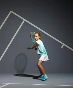 ARTENGO Girls' Tennis Skirt TSK500 Fluo peach -Artengo Kids Online Store kf1b83293f748caf54fb09fafdf526c28 scaled