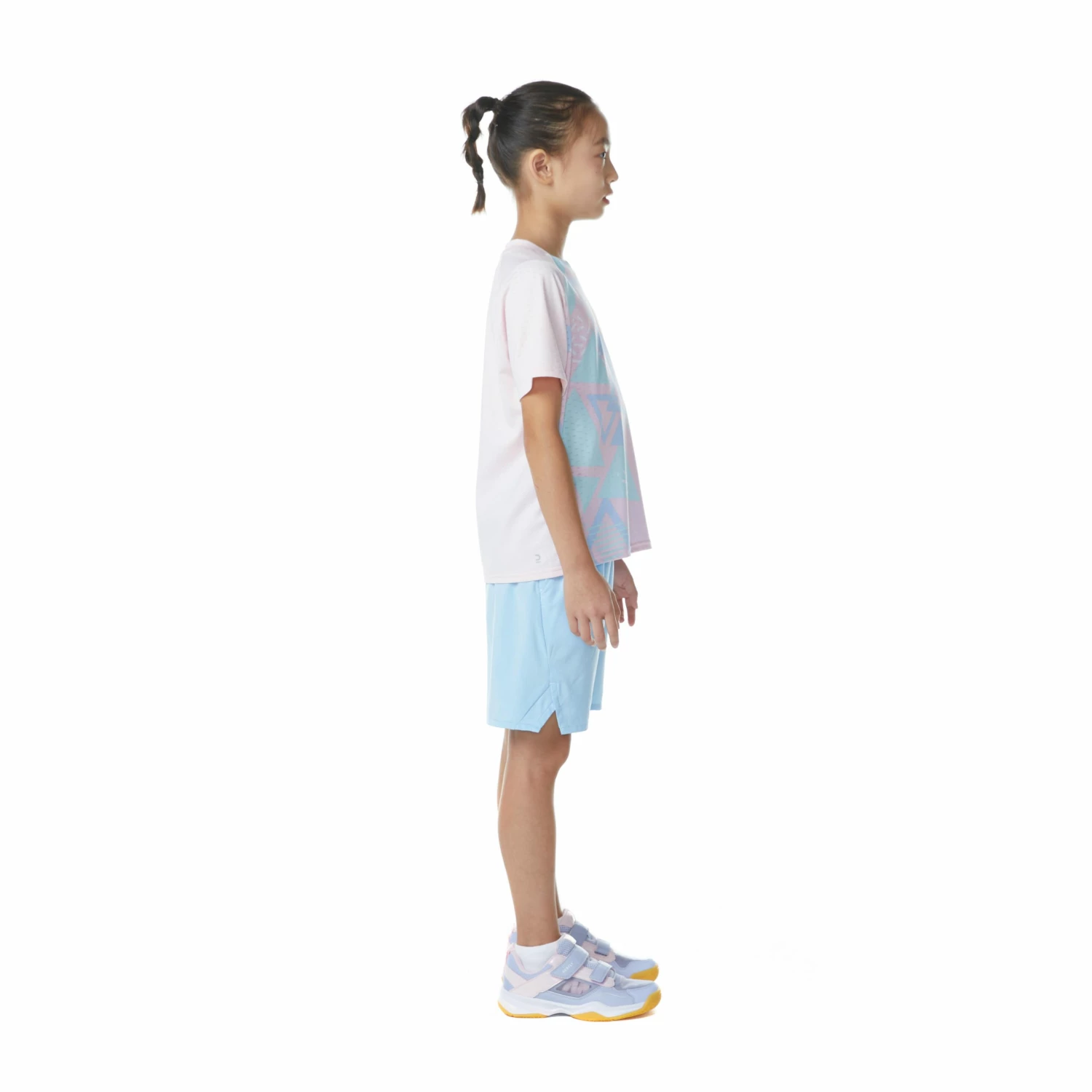 PERFLY BADMINTON JUNIOR T SHIRT 560 PINK Light sky blue/Candyfloss 9 PERFLY BADMINTON JUNIOR T SHIRT 560 PINK Light sky blue/Candyfloss - Image 9