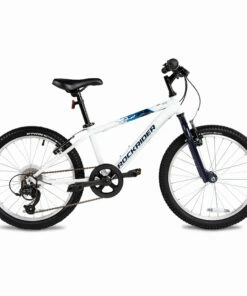 BTWIN 20" ST 120 Kid MTB with Kickstand Snow white/Navy blue