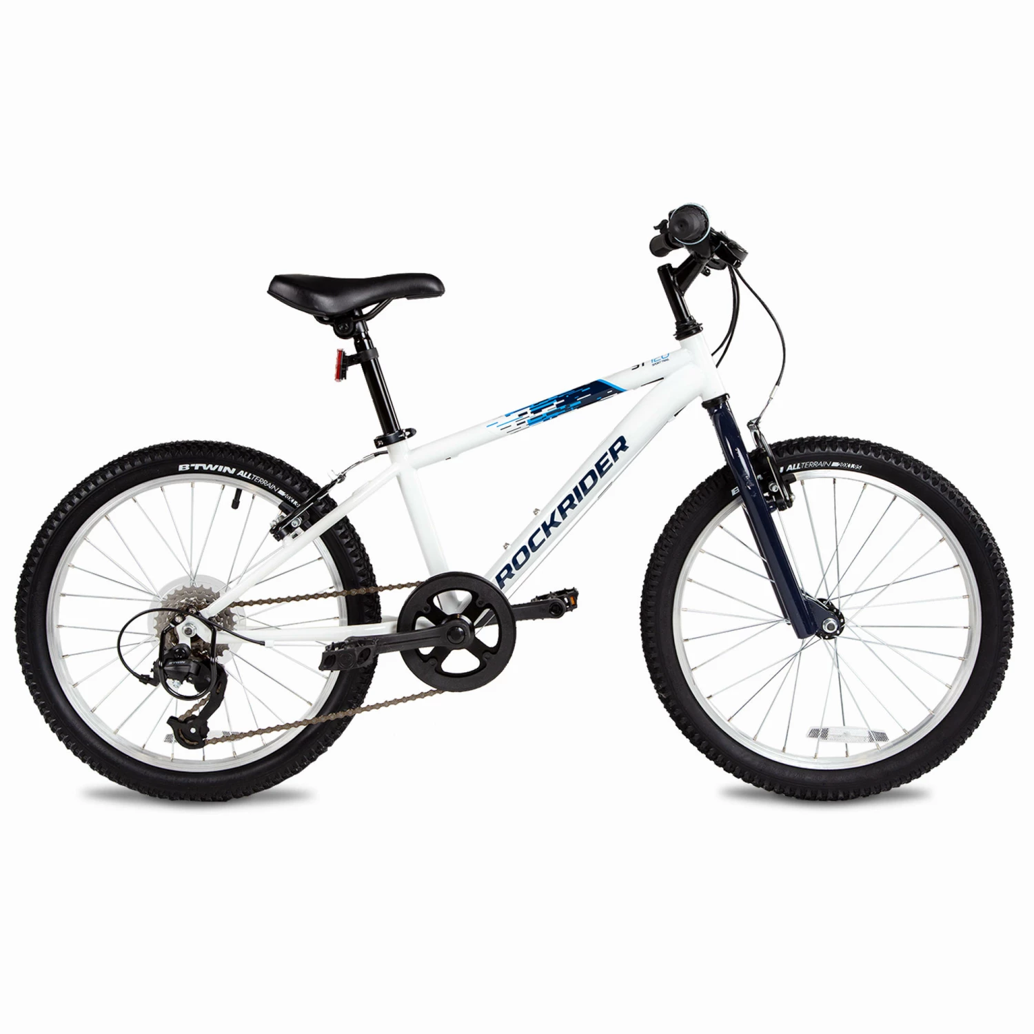 BTWIN 20" ST 120 Kid MTB with Kickstand Snow white/Navy blue 1 BTWIN 20" ST 120 Kid MTB with Kickstand Snow white/Navy blue