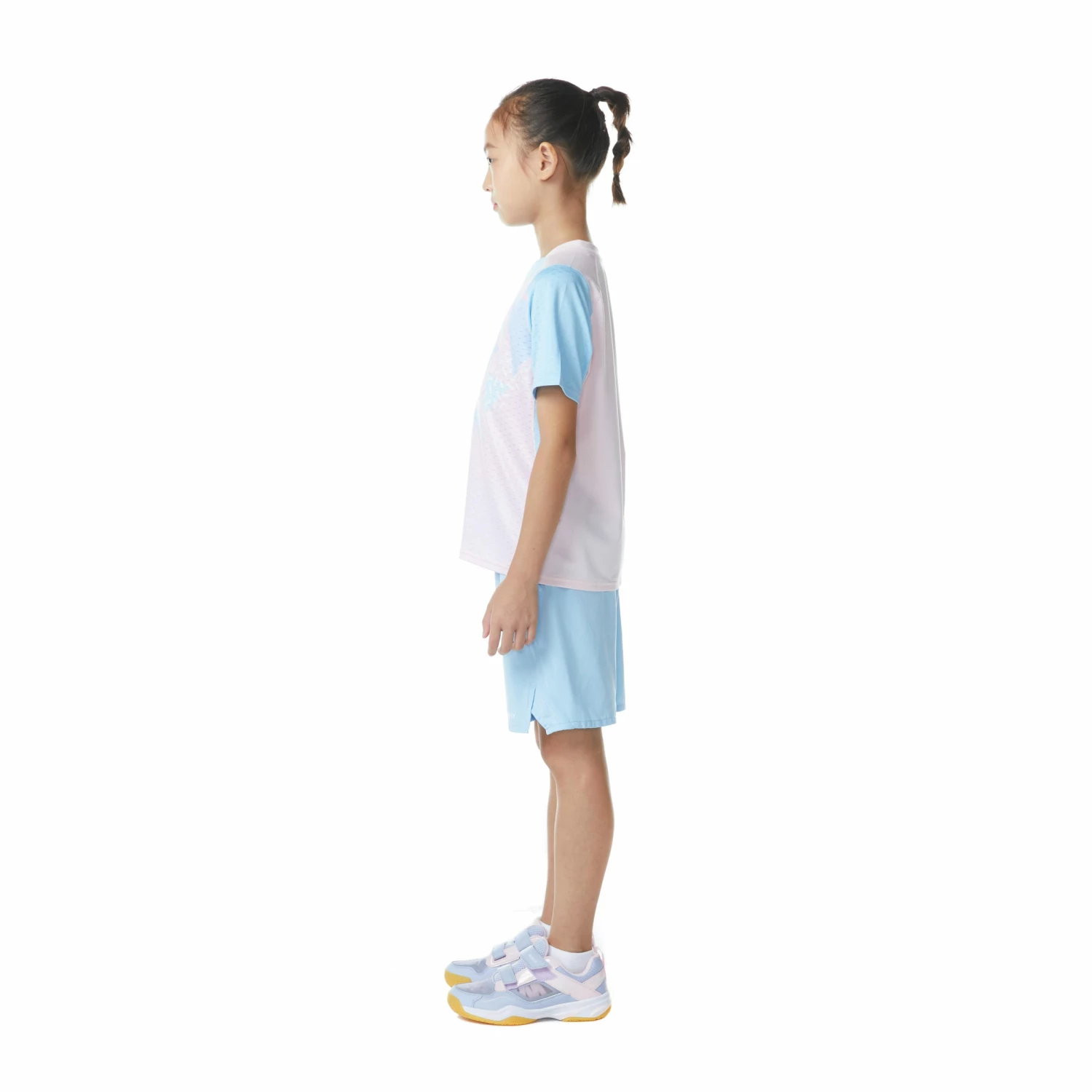 PERFLY BADMINTON JUNIOR T SHIRT 560 PINK Light sky blue/Candyfloss 10 PERFLY BADMINTON JUNIOR T SHIRT 560 PINK Light sky blue/Candyfloss - Image 10