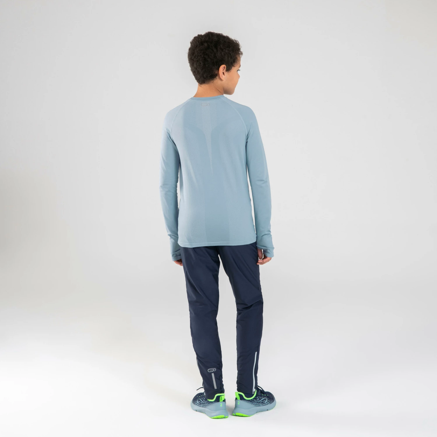 KALENJI AT 500 Skincare Kid's Running LS T-Shirt Navy blue/Midnight indigo 10 KALENJI AT 500 Skincare Kid's Running LS T-Shirt Navy blue/Midnight indigo - Image 10