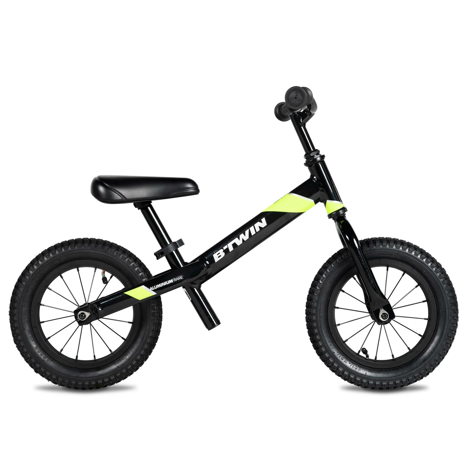 BTWIN 12" Run Ride 900 Black Balance Bike BLACK/Fluo lime yellow 1 BTWIN 12" Run Ride 900 Black Balance Bike BLACK/Fluo lime yellow
