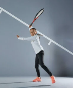 ARTENGO Girls' Long-Sleeved Tennis T-Shirt TTS TH500 Fluo pale peach 9 ARTENGO Girls' Long-Sleeved Tennis T-Shirt TTS TH500 Fluo pale peach -Artengo Kids Online Store kf9017f25caeed094c474c0b0d7d1ccfe