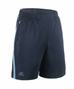 KALENJI AT 100 Kids' Running and Athletics Baggy Shorts Navy blue