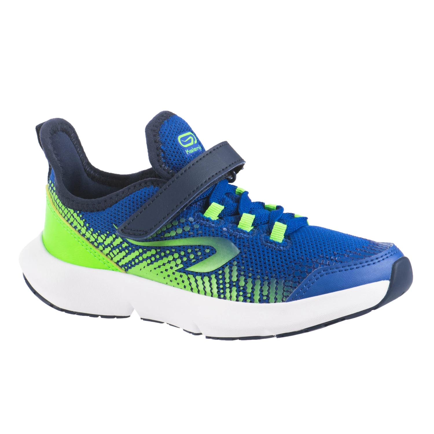 KALENJI KIDS' RUNNING SHOES Bright indigo/Fluo lime/Galaxy blue 1 KALENJI KIDS' RUNNING SHOES Bright indigo/Fluo lime/Galaxy blue