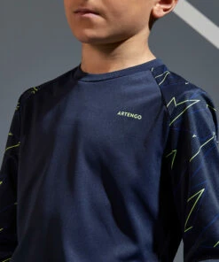 ARTENGO Boys' Thermal T-Shirt Navy blue -Artengo Kids Online Store kfaa345733538bb49ee01a4f5107e0e31
