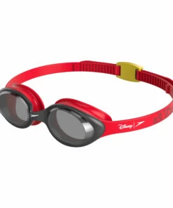 SPEEDO (MICKEY MOUSE) ILLUSION JUNIOR (AGED 6-14) GOGGLES LAVA RED / BLACK / SMOKE RED